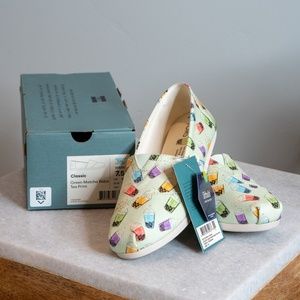 NEW Limited Edition Toms Boba Alpargata Women's Size 7.5